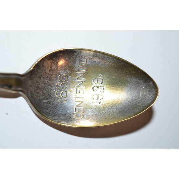 Vtg 3 pc set Texas Centennial Collector Spoons silver Plate Viking Everts Inters - Picture 8 of 14